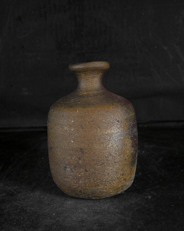 西墻邦雄　備前焼　花器　共箱 西墻邦雄 備前焼 花器 共箱