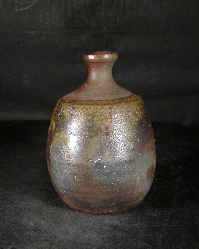 備前焼 徳利 桟切り 備前焼 登窯 備前市無形文化財 小山 末広 共箱