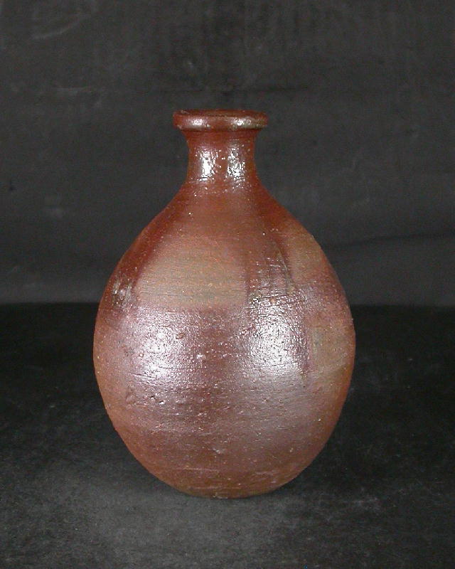 お買得 備前焼 登窯 備前焼物故作家 日幡 光顕 共箱付き黄ゴマ徳利５