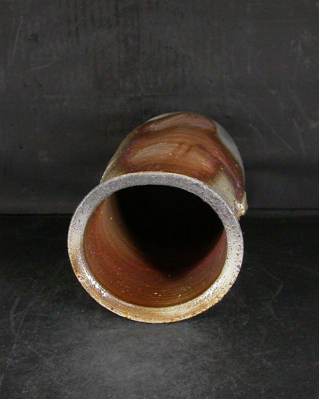 日幡光顕 備前焼 耳付窯変花入 花器 フラワーベース 花瓶 置物 工芸品 茶道具 伝統工芸士 日幡光顕 備前焼 耳付花入 共箱共布栞 花器 フラワー