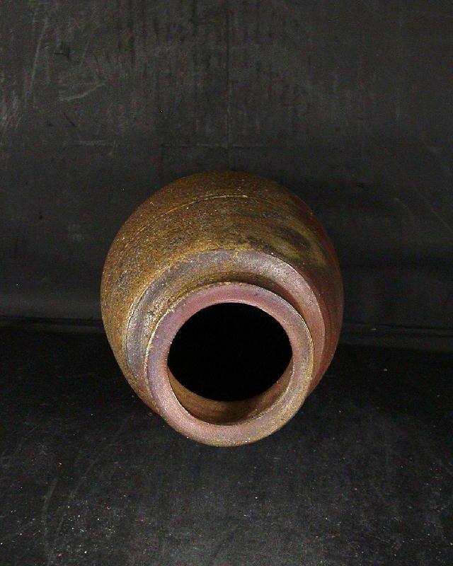 備前焼 登窯 備前焼中堅作家 横山 伸一 共箱付き黄ゴマ花入１ 備前焼卸