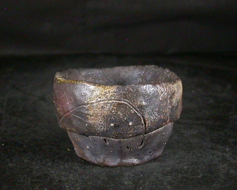 備前焼 穴窯 備前焼若手作家 森 一朗 共箱付き窯変手捻りぐい呑１ 備前焼卸 小売 六べえ