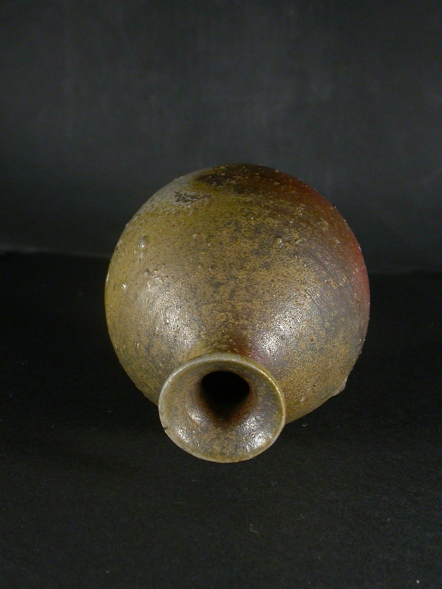 備前焼 徳利黄ゴマ花瓶 花入 鈴木勝詞　共箱 備前焼 徳利黄ゴマ花瓶 花入 鈴木勝詞 共箱 備前焼 登窯 備前