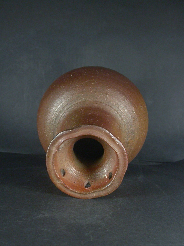 備前焼 穴窯 備前焼物故作家 正宗 悟 大振りな透かし花入5 備前焼卸