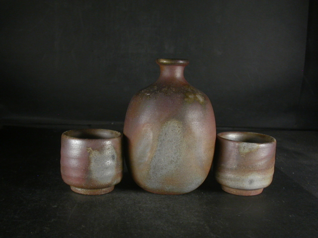 備前焼 酒器揃 未使用 備前焼 小西陶古作の酒器セット 未
