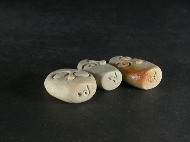 備前焼 備前焼窯元一本松窯 大森 良友 顔の備前玉5個組2 備前焼卸