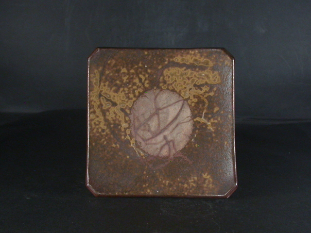 備前焼 緋襷 銘々皿 5客セット 共箱付き 石野充信作 備前焼 緋襷 銘々