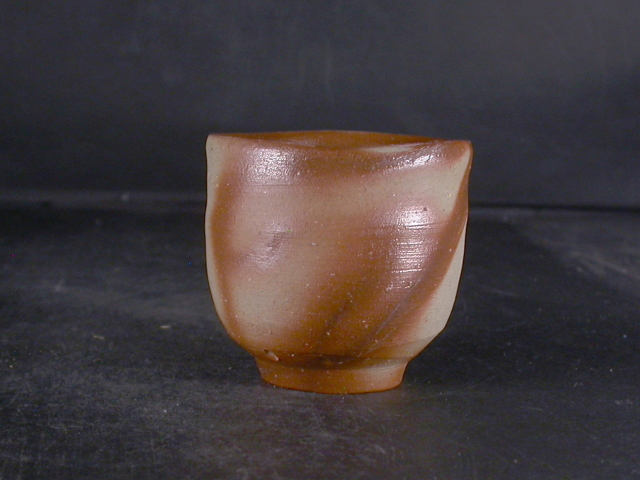 備前焼 備前焼名門作家 伊勢崎 紳 共箱付き緋襷ぐい呑4 備前焼卸