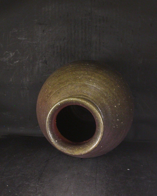 備前焼　名工　片岡聖観 造　窯変　大壺 オブジェ　花入れ　花生け　茶道具　華道具 備前焼 名工 片岡聖観 造 窯変 大壺 オブジェ 花入れ 花生け 茶道具 華道具