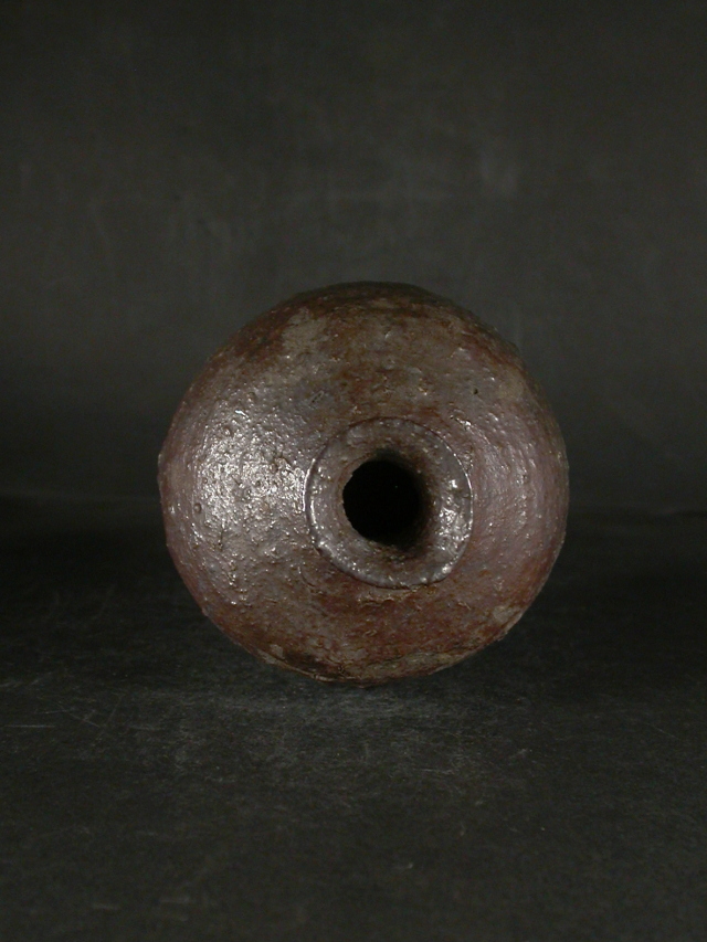 岡山 穴窯 天狗寺 陶白人 共箱付き伊部手黄ゴマ美作荒土徳利1 備前焼