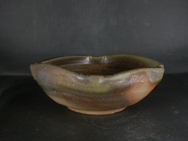 備前焼 登窯 備前焼伝統工芸士 故堀江 祥山 20センチ共箱付き