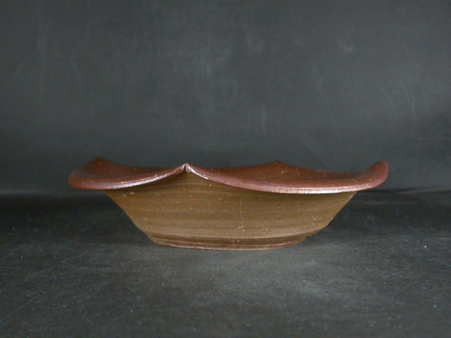 ✨本日限定大幅お値引き備前焼 大皿 高見勝代作 備前焼 登窯 備前焼女流作家 高見 勝代 18センチ緋襷・黄ゴマ