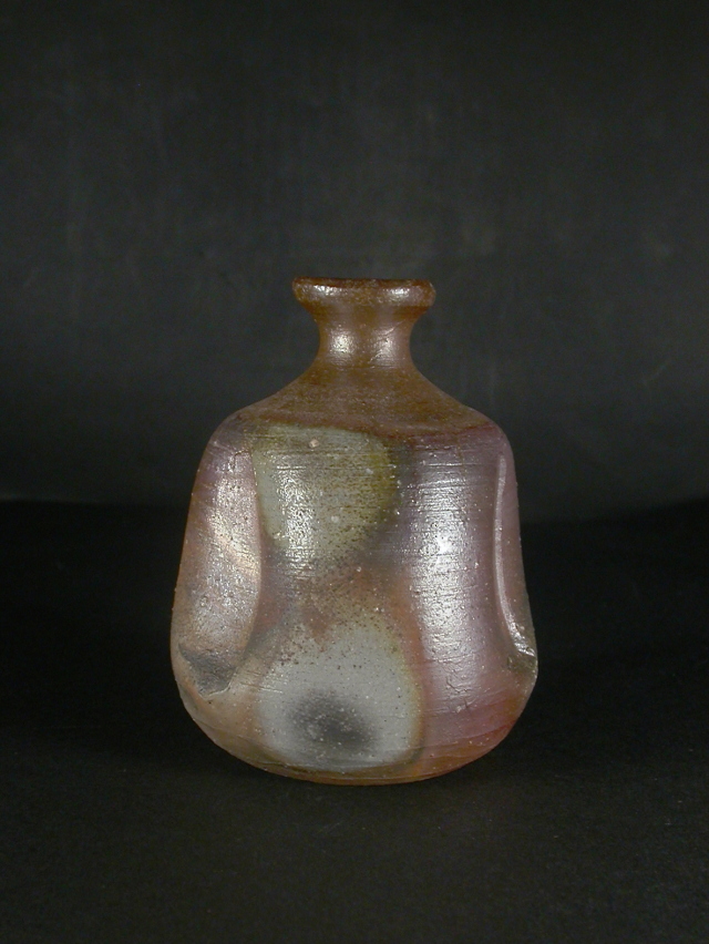 月間特価品 備前焼 穴窯 備前焼ベテラン作家 正宗 千春 共箱付き金彩