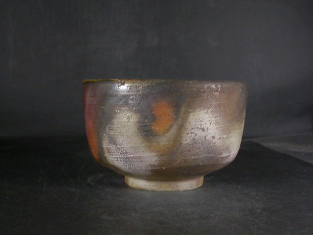 備前焼 登窯 備前焼名門作家 故矢部 篤郎 共箱付き桟切・黄ゴマ抹茶