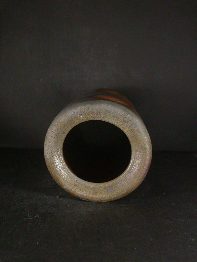 備前焼 登窯 備前焼物故作家 松笠 靖彦 窯変花入2 備前焼卸・小売 六べえ