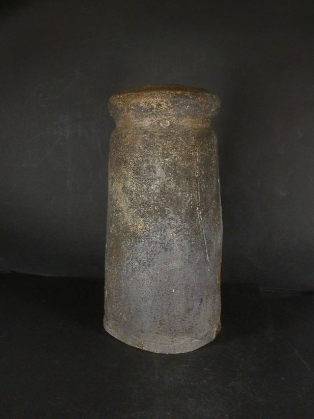 備前焼 登窯 備前焼物故作家 各見 信利 共箱付窯変花入1 備前焼卸