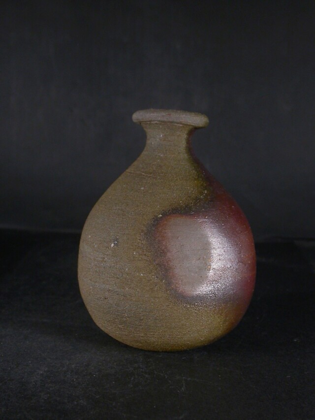 人間国宝　藤原啓　備前徳利　四方桟共箱　栞 　e18 2_e69cfbf2-f09a-4278-997a-