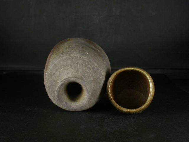 備前焼 登窯 備前焼中堅作家 ジョン・トーマス・ウェルズ 共箱付きカセ