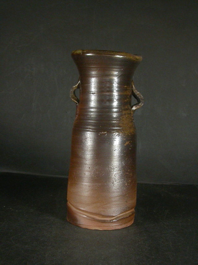 備前焼 登窯 備前焼物故作家 幸坂 孝 黄ゴマ耳付き花入1 備前焼卸