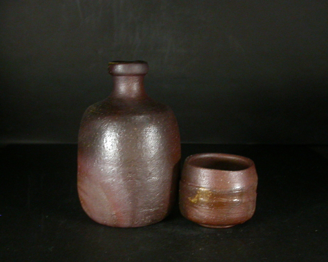 備前焼 豊福寛先生 備前筒掛花入 秀作