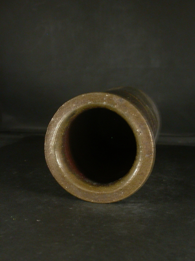 備前焼 登窯 備前焼ベテラン作家 目澤 孝 共箱付き桟切・黄ゴマ花入1