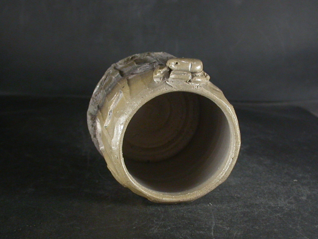 備前焼 登窯 備前焼中堅作家 竹内 靖之（山本） 最新作蟹付き窯変青