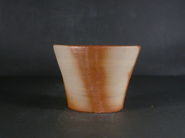 処分品 備前焼 備前焼中堅作家 片岡 聖観 緋襷フリーカップ18 備前焼