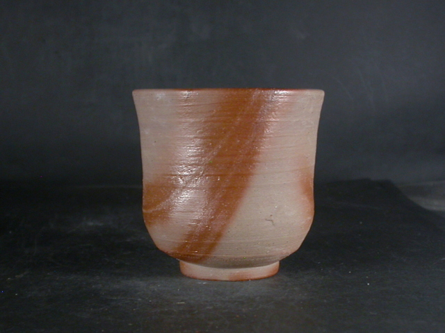 処分品 備前焼 備前焼中堅作家 片岡 聖観 緋襷湯呑34 備前焼卸・小売