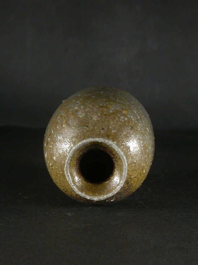 備前焼 穴窯 備前焼物故作家 前嶋 五一郎 黄・青ゴマ徳利14