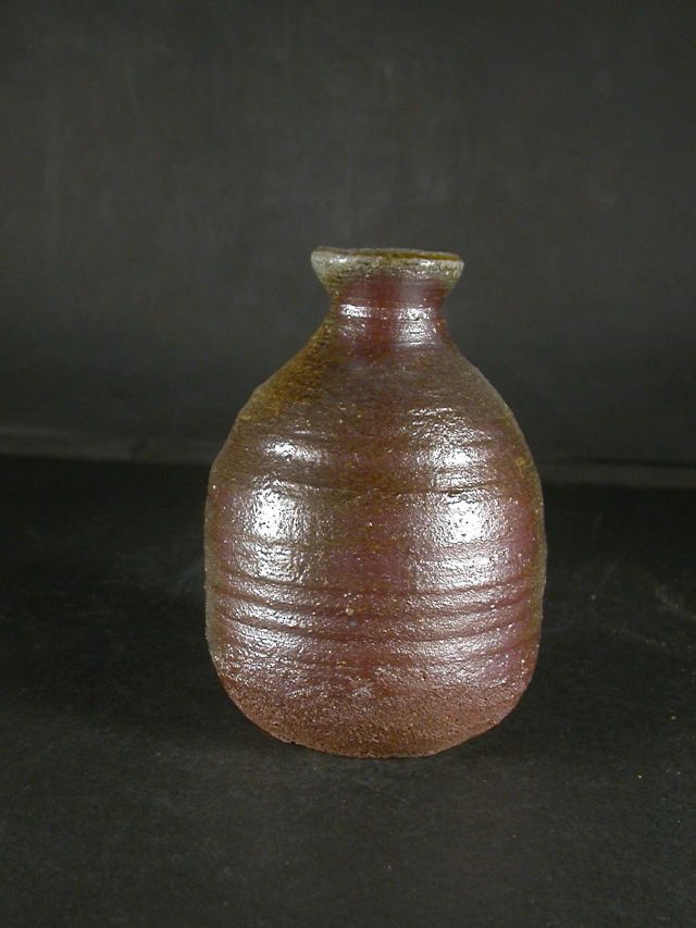 備前焼 穴窯 備前焼女流作家 前嶋 類子 黄・青ゴマ徳利1 備前焼卸