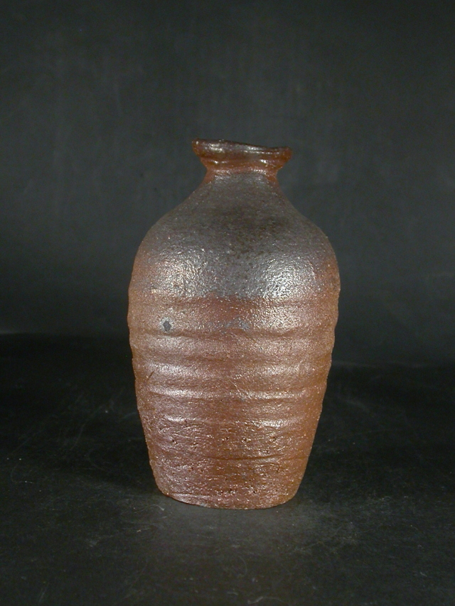 ダルマ 備前焼 備前焼 穴窯 備前焼物故作家 前嶋 五一郎 金彩・黄ゴマ徳利46