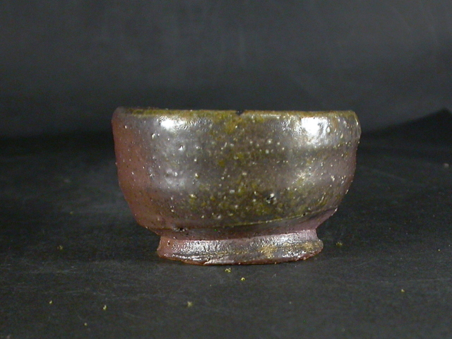 備前焼 登窯 備前市無形文化財 小山 末広 共箱付き黄ゴマぐい呑1