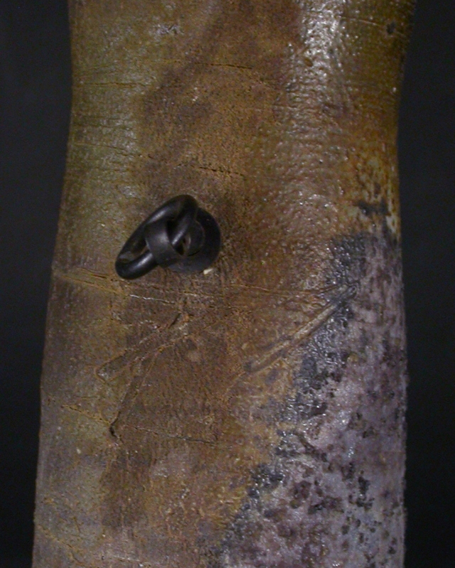 備前焼 登窯 備前焼人間国宝 故藤原 雄 共箱付き窯変掛花入3 備前焼卸