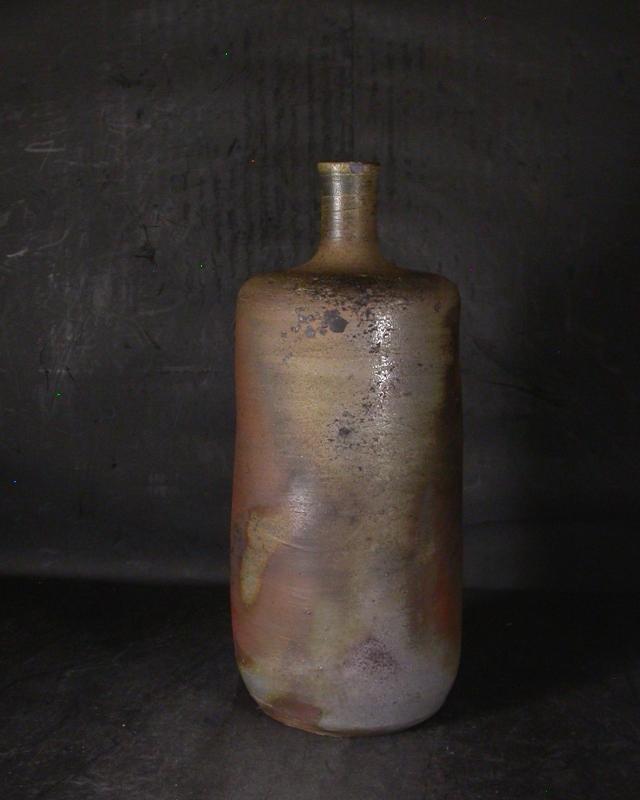 お買得 備前焼 登窯 岡山県無形文化財 松井 輿之 共箱付き桟切り・黄