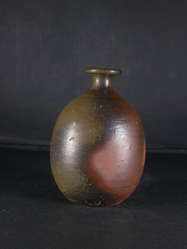 備前焼 登窯 岡山県無形文化財 吉本 正 共箱付き黄ゴマ徳利11 備前焼