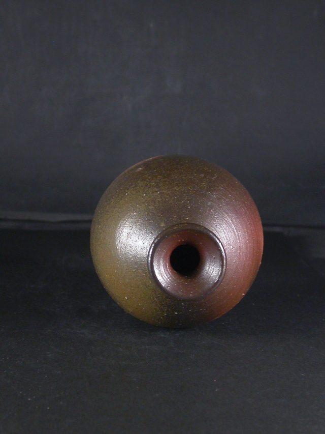 備前焼 登窯 岡山県無形文化財 吉本 正 共箱付き黄ゴマ徳利11 備前焼