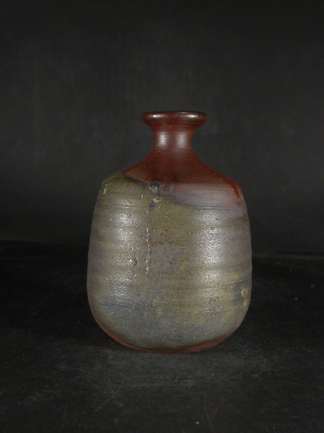 備前焼 備前市無形文化財 榊原 清人 共箱付き桟切・黄ゴマ徳利13