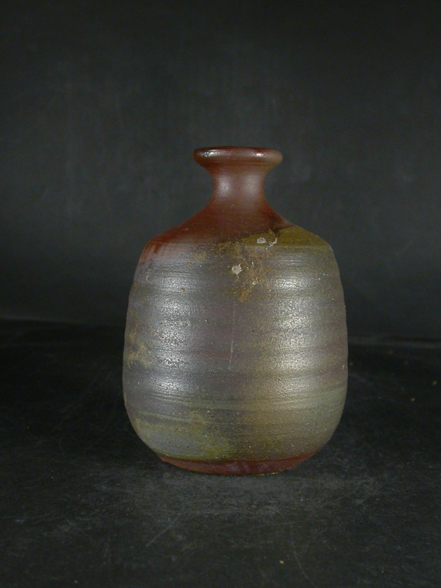 備前焼 備前市無形文化財 榊原 清人 共箱付き桟切・黄ゴマ徳利13