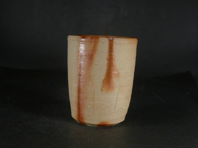 備前焼 備前市無形文化財 小西 陶蔵 緋襷ビール他グラス・フリーカップ