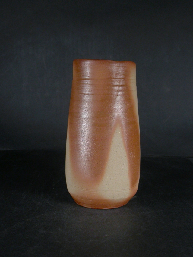 備前焼 岡山県無形文化財 吉本 正 共箱付き緋襷花入24 備前焼卸