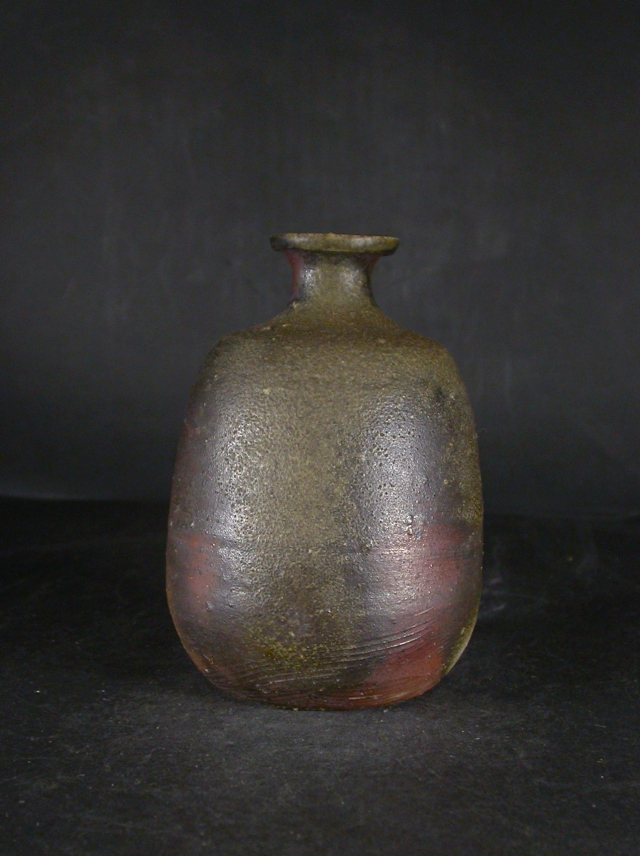 備前焼 登窯 備前焼中堅作家 柴岡 守 共箱付き桟切・黄ゴマ徳利3