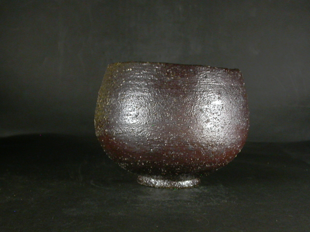 希少作★小山日出男★黒備前窯変粗土茶碗★手び練り★胡麻 小山日出男 黒備前 窯変 ぐいのみ 黄胡麻 個展作品 ホーム＆キッチン