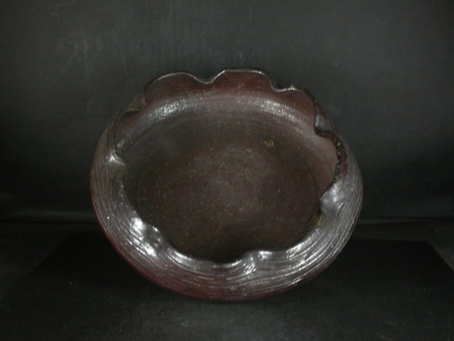 備前焼 穴窯 備前焼物故作家 小山 日出男 伊部手黄ゴマ黒備前三つ足大