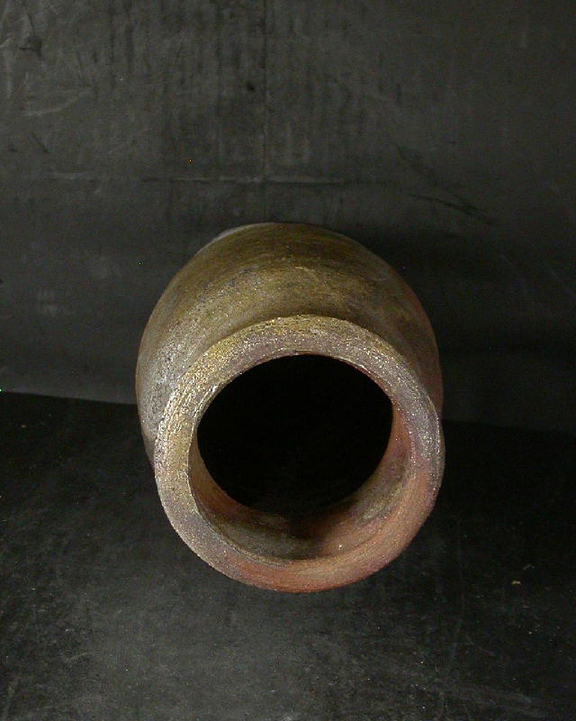 お買得 備前焼 穴窯 備前焼物故作家 前嶋 五一郎 窯変花入30 備前焼