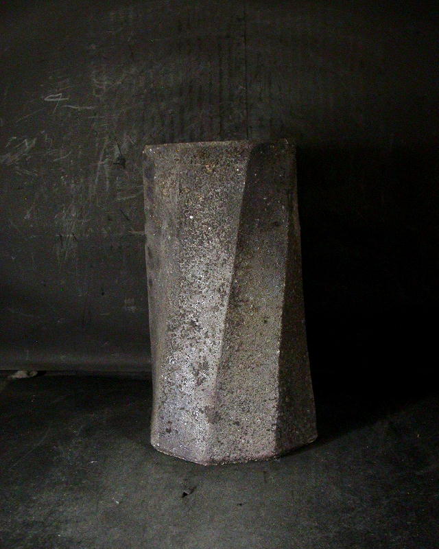 備前焼 登窯 備前焼中堅作家 三好 満（山本） 共箱付き窯変面取