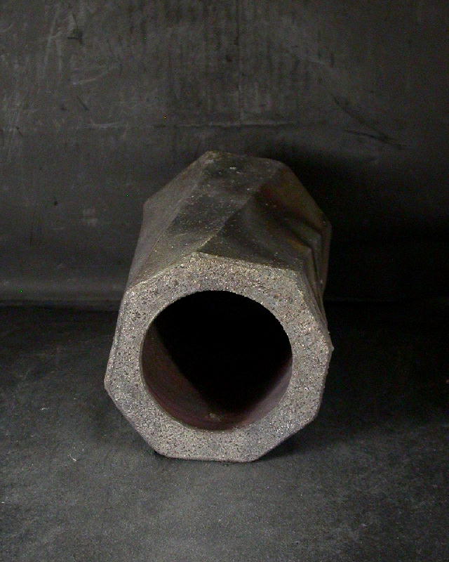備前焼 登窯 備前焼中堅作家 三好 満（山本） 共箱付き窯変面取