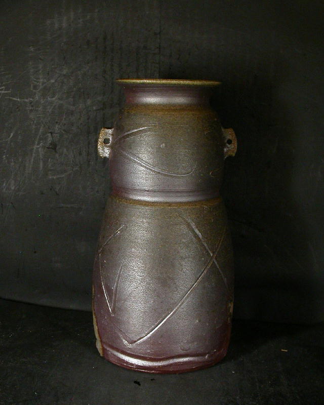 お買得 備前焼 登窯 岡山県無形文化財 松井 輿之 共箱付き桟切り・黄