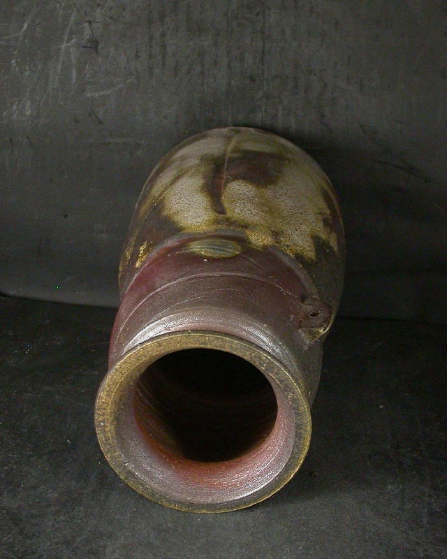 お買得 備前焼 登窯 岡山県無形文化財 松井 輿之 共箱付き桟切り・黄