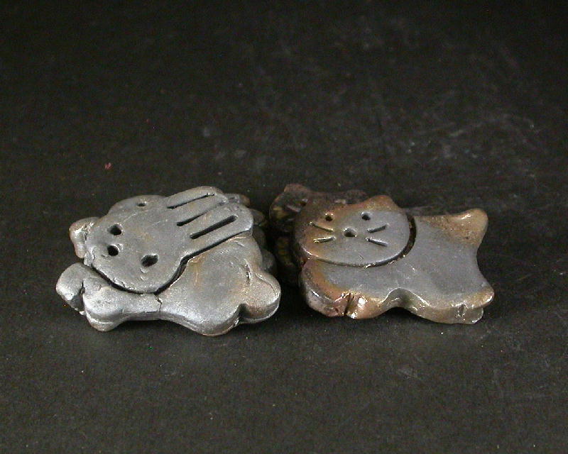 備前焼 備前焼窯元 備前陶苑 青備前動物箸置き５個組３ 備前焼卸・小売 六べえ